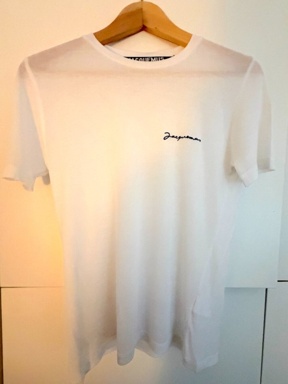 JACQUEMUS White T-Shirt - Knit Lyocell - Sheer - EXCELLENT CONDITION - MEDIUM